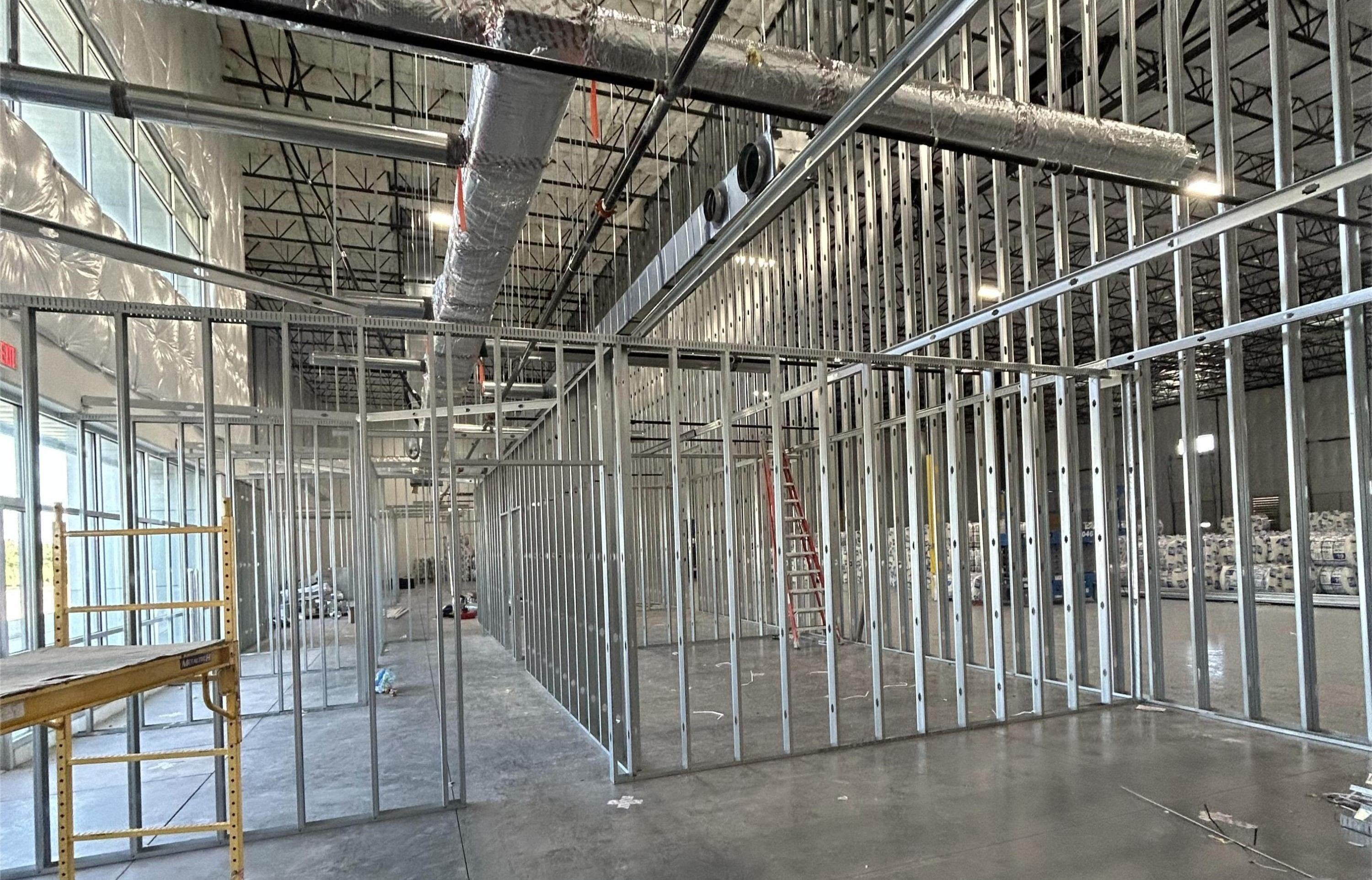 Commercial steel framing