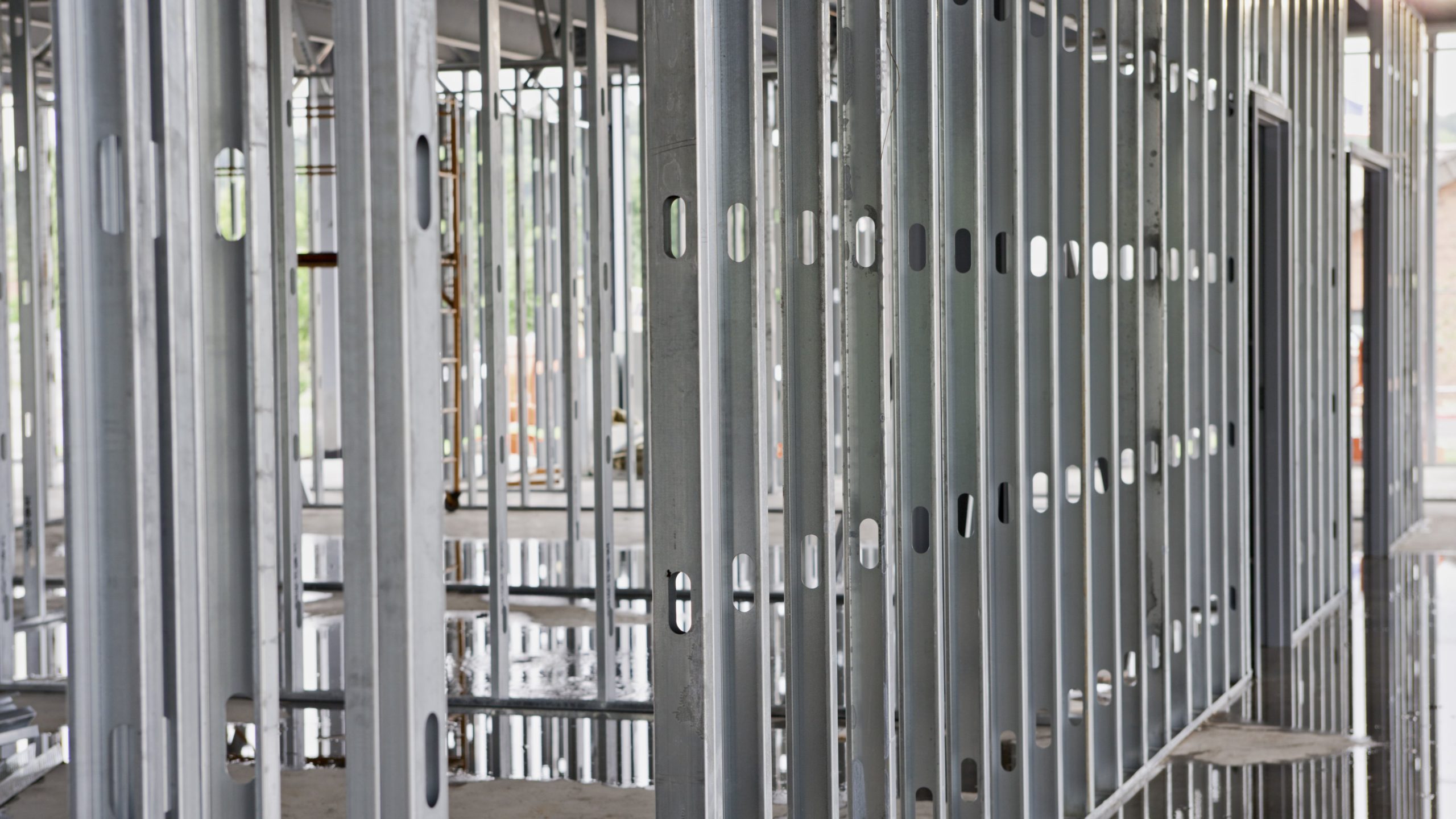 Steel stud framing construction