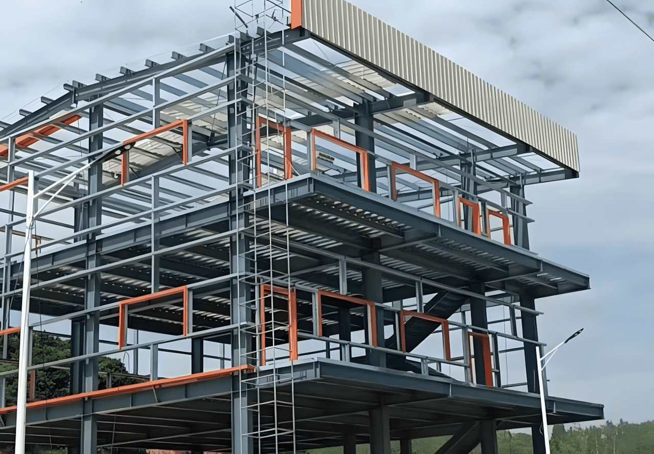 Multi-story steel frame building